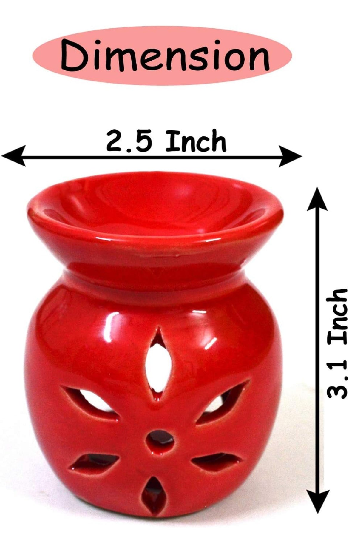 SOULCRAFTZ Room Fragrance Essential Oil Warmer Ceramic Aroma Candle Flame Diffuser Superior Design Candle (Natural) Wedding Gift for Couple & Christmas Crib Set of 4 | 12 T light candles | Fragrance oil Lemon & Lavender 10 ml each (Random Colours)