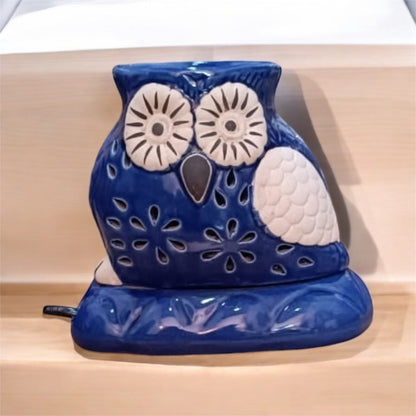 SOULCRAFTZ Handcrafted Owl Shaped Ceramic Electric Aroma Diffuser| Aroma Oil Burner for Aromatherapy| Home Decor and Fragrance with Aroma Oils(Lavender & Lemon Fragrance 20ml Each)