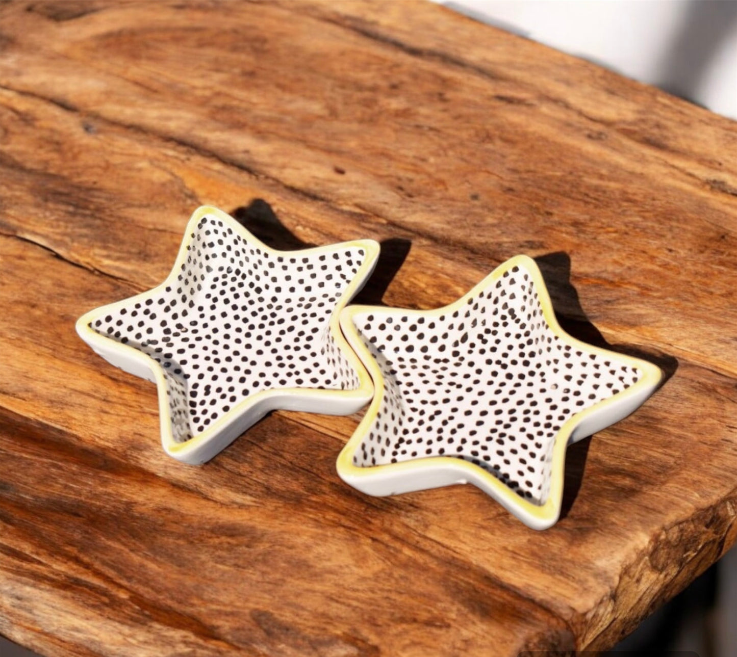 SOULCRAFTZ Star Hut Plate Set of 2 Ceramic| Ceramic Small Plate| Snack Plate Small| Dip Plate | Dessert Plate Ceramic