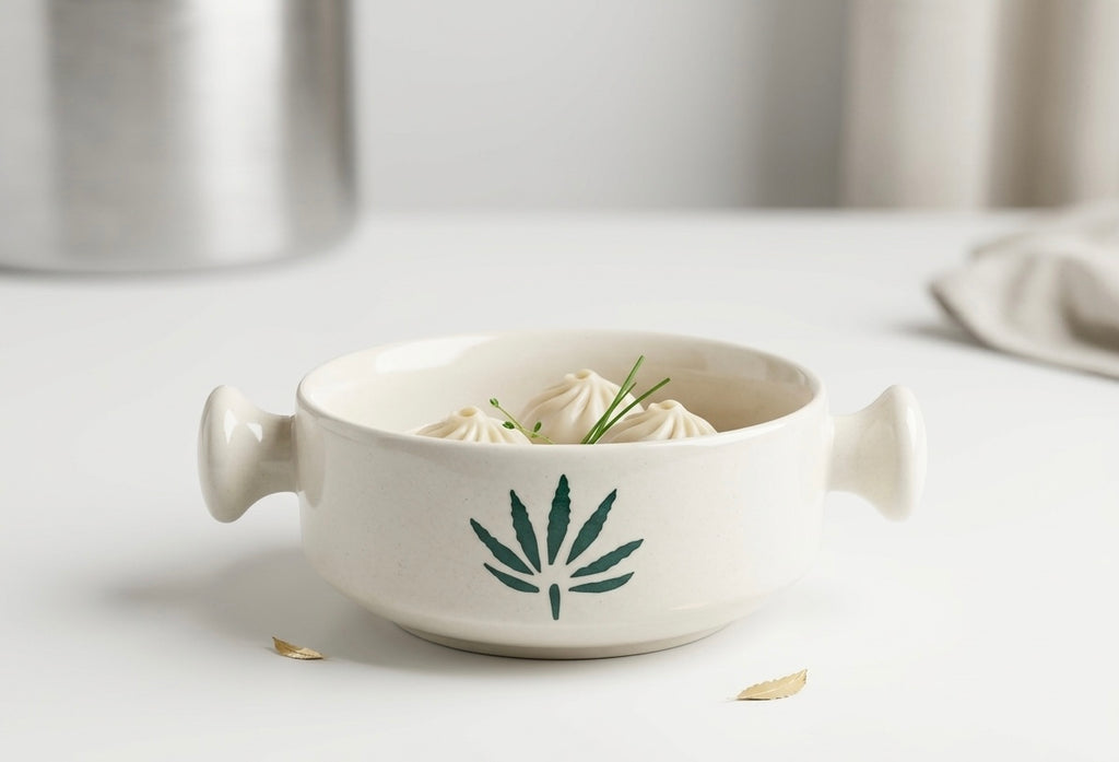 Multi-Purpose Ceramic Bowl with Handles – Soup, Pasta & Snacks
