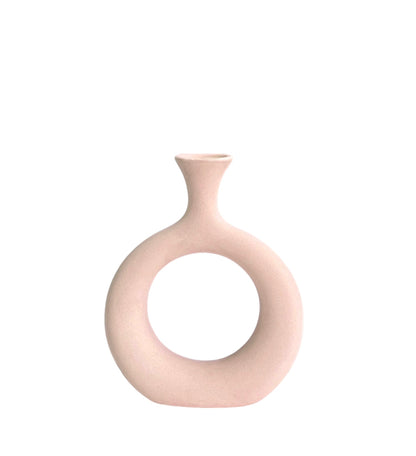 SOULCRAFTZ Ceramic Ring Shaped vases | Handcrafted Flower Vases and Pot for Home Decoration