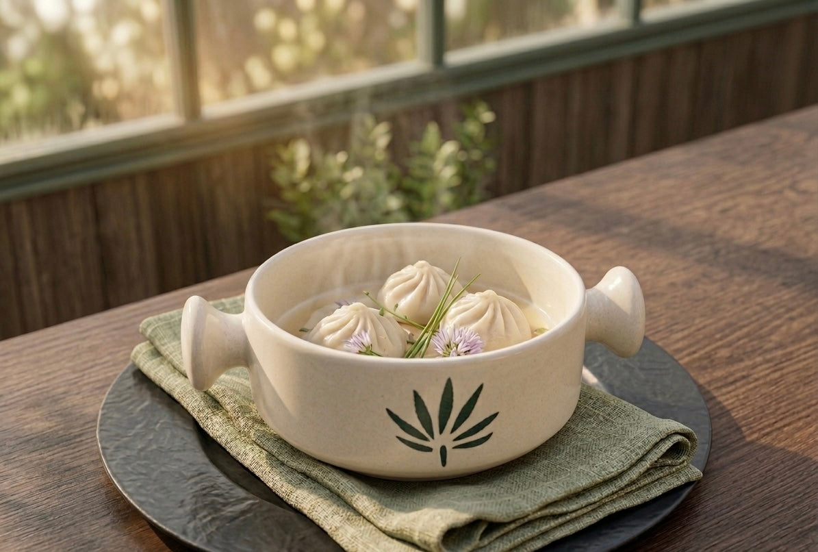 Multi-Purpose Ceramic Bowl with Handles – Soup, Pasta & Snacks