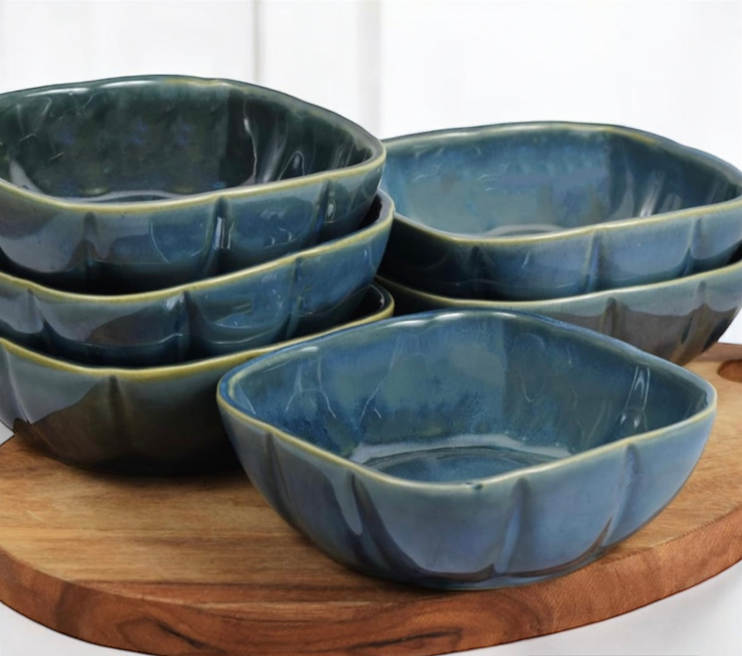 SOULCRAFTZ Ceramic Soup Bowl Set Kitchen & Dining Tableware Dinnerware & Serving Bowl Vegetable Bowl Dessert Bowl (Capacity : 200 Ml) Pack of 2