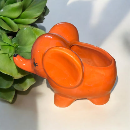 SOULCRAFTZ Jumbo Elephant Ceramic Pots for Indoor Plants, Planters, Flower, Pots, gamla, Outdoor, Balcony, Home, Garden, Office Decor, Succulent Pot