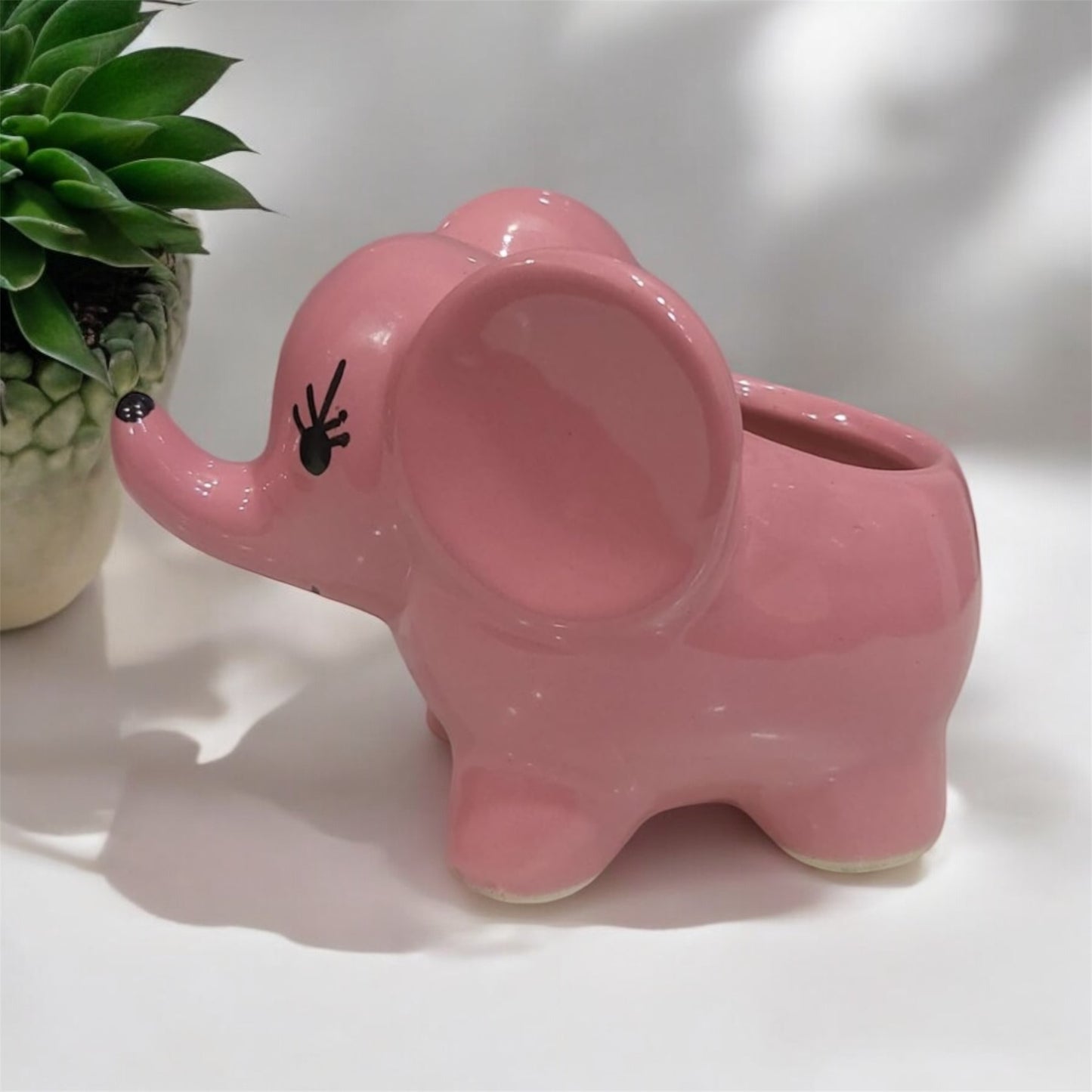 SOULCRAFTZ Jumbo Elephant Ceramic Pots for Indoor Plants, Planters, Flower, Pots, gamla, Outdoor, Balcony, Home, Garden, Office Decor, Succulent Pot