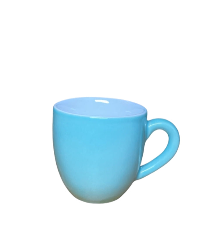 SOULCRAFTZ Ceramic Tea Cup - Set of 6, 100ml, Aqua